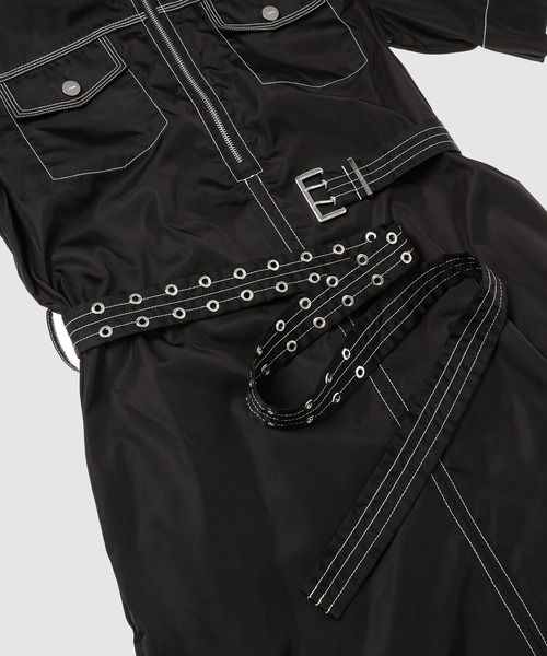 GANNI（ガニー）の「Duchesse Nylon Cowl Neck Long Dress（ワンピース・レディース・ブラック・38）」の7枚目の写真