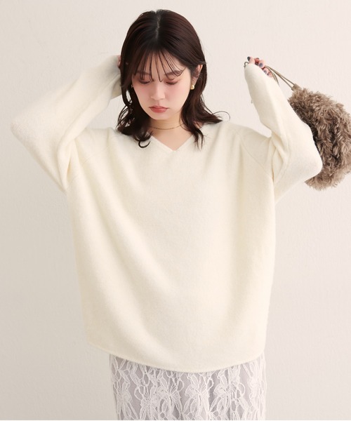 セール】【WEB限定】ウール混前後2WAYニットプルオーバー（ニット