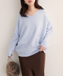 【WEB限定】ウール混前後2WAYニットプルオーバー