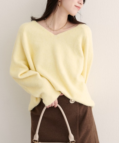 WEB限定】ウール混前後2WAYニットプルオーバー（ニット/セーター