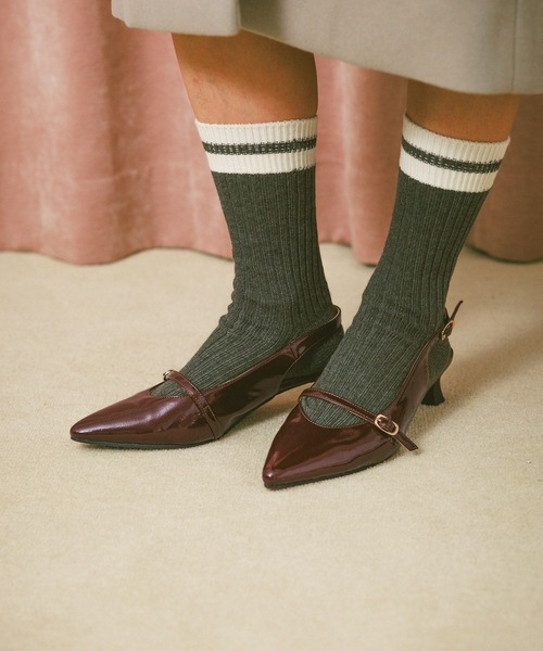 BAYFLOW（ベイフロー）の「[足への負担が少ない]フレフィットBスリングミュール（その他シューズ・レディース・ブラック/バーガンディー・MEDIUM/LARGE）」の2枚目の写真