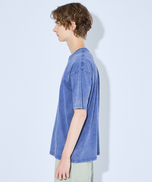ABAHOUSE(アバハウス)の「【ピグメント加工】クルーネック半袖Tシャツ(Tシャツ/カットソー・メンズ・ブルー/カーキ/ベージュ/ブラック・46/48)」の7枚目の写真