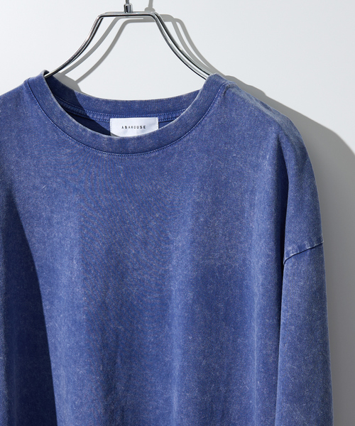 ABAHOUSE(アバハウス)の「【ピグメント加工】クルーネック半袖Tシャツ(Tシャツ/カットソー・メンズ・ブルー/カーキ/ベージュ/ブラック・46/48)」の13枚目の写真