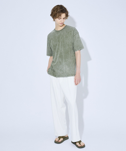 ABAHOUSE(アバハウス)の「【ピグメント加工】クルーネック半袖Tシャツ(Tシャツ/カットソー・メンズ・ブルー/カーキ/ベージュ/ブラック・46/48)」の16枚目の写真