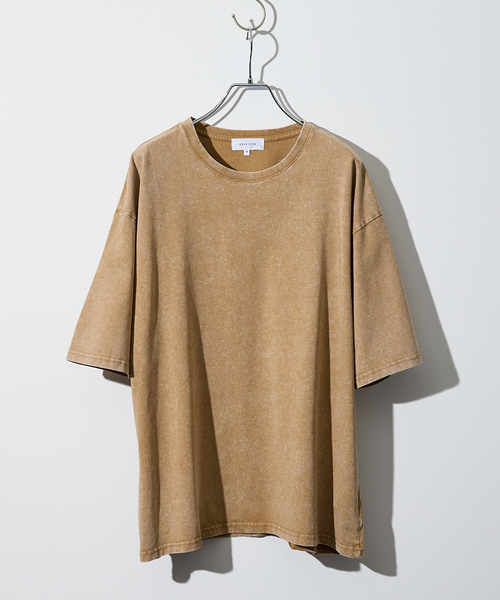 ABAHOUSE(アバハウス)の「【ピグメント加工】クルーネック半袖Tシャツ(Tシャツ/カットソー・メンズ・ブルー/カーキ/ベージュ/ブラック・46/48)」の18枚目の写真