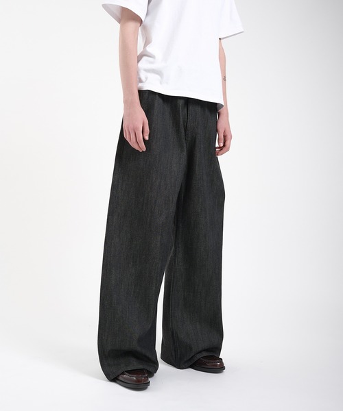 【サイズ1】geeks baggy denim pants バギーデニム パンツ WASH AGED BAGGY DENIM PANTS – GEEK