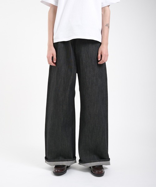 Regen Glanz（レーゲングランツ）の「selvedge baggy denim pants/セルビッチバギーデニム（デニムパンツ・メンズ・ブラック/ネイビー・X-SMALL/SMALL/LARGE/MEDIUM）」の16枚目の写真
