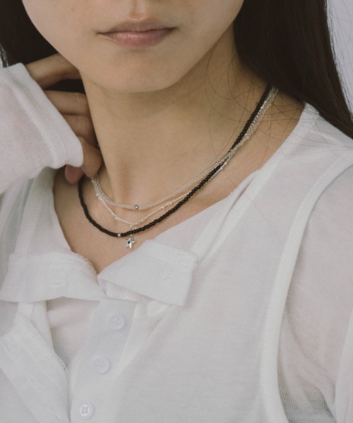 duei（デュイ）の「ミニビーズネックレス（ネックレス・レディース・クリア/ブラック・FREE）」の3枚目の写真