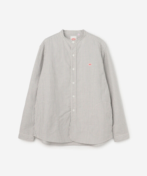 DANTON コットンツイル バンドカラーシャツ チャコール　bshop DANTON コットンツイル バンドカラーシャツ チャコール bshop