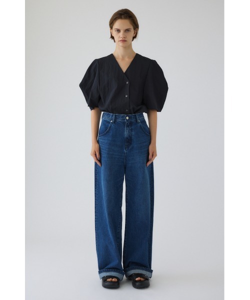 RIM.ARK(リムアーク)の「Volume sleeve v-neck SH ボリュームスリーブブイネックシャツ(シャツ/ブラウス・レディース・ホワイト/ブラック・FREE)」の17枚目の写真