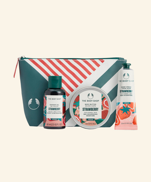 Body Shop ギフトセット 数量限定】ポーチギフト ST（香り：ストロベリー）（ボディケアキット