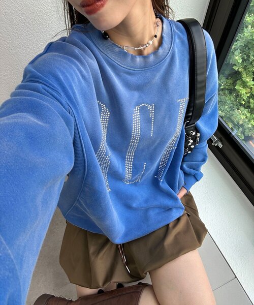 RePRODUCTION LABEL（リプロダクションレーベル）の「【RePRODUCTION LABEL / リプロダクションレーベル】セットインスウェット（Tシャツ/カットソー・レディース・アイボリー/ブラック/バーガンディー/ピンク/レッド/ブラック系その他/レモンイエロー/ブルー/チャコールグレー/ネイビー/オレンジ/イエロー/インディゴブルー・FREE）」の6枚目の写真