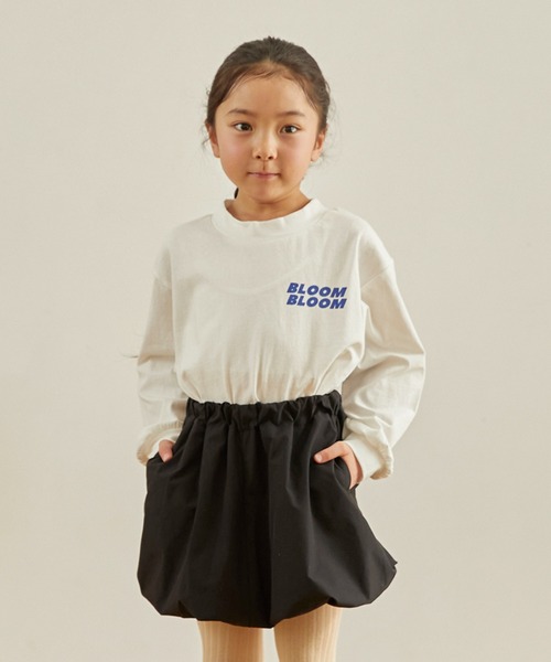 undeny.（アンディニ－）の「undeny/アンディニー FLOWERS L/S Tシャツ（Tシャツ/カットソー・キッズ・ホワイト/ベージュ系その他/チャコールグレー・M/L/XL）」の4枚目の写真