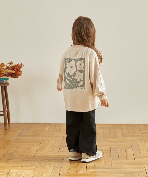 undeny.（アンディニ－）の「undeny/アンディニー FLOWERS L/S Tシャツ（Tシャツ/カットソー・キッズ・ホワイト/ベージュ系その他/チャコールグレー・M/L/XL）」の12枚目の写真