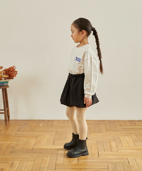 undeny.（アンディニ－）の「undeny/アンディニー FLOWERS L/S Tシャツ（Tシャツ/カットソー・キッズ・ホワイト/ベージュ系その他/チャコールグレー・M/L/XL）」の7枚目の写真