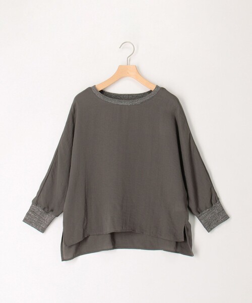 MICO COULIER（ミコクリエ）の「ポリワッシャーカルゼブラウス（シャツ/ブラウス・レディース・グレイッシュベージュ/チャコールグレー/オフホワイト・38）」の22枚目の写真