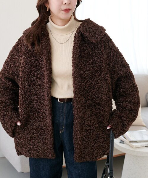 t*♡様 カーリーファーミドルコート カーリーファーミドルコート（その他アウター）｜DISCOAT（ディス