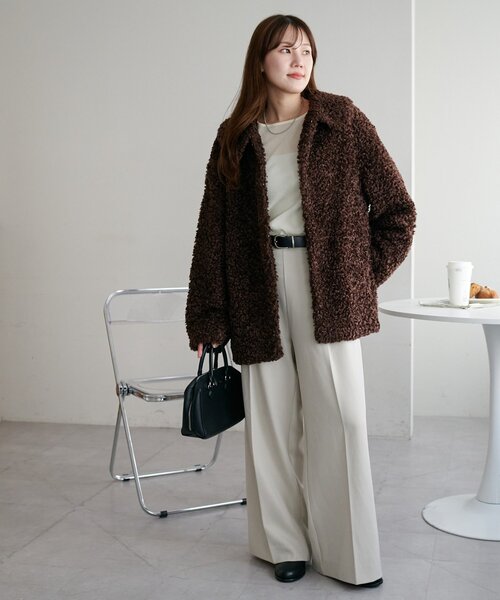 カーリーファーミドルコート（その他アウター）｜DISCOAT（ディス