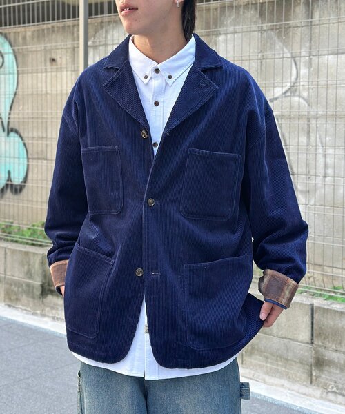 ETRO ネイビー コーデュロイ テーラードジャケット　　　 M メンズ ETRO ネイビー コーデュロイ テーラードジャケット M メンズ