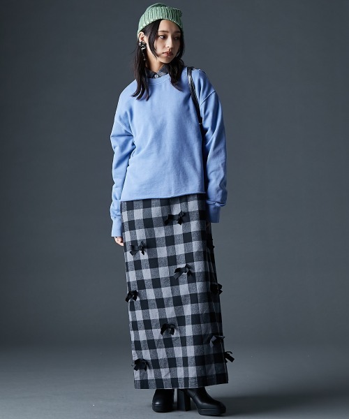 GEVS.（ジェイヴィス）の「綿100％ショルダーカットスウェット＜大きいサイズ有＞GEVS.（スウェット・レディース・サックスブルー/スミクロ・3L/LL/L/M/5L/4L）」の13枚目の写真