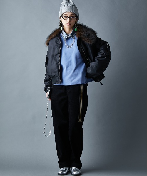 GEVS.（ジェイヴィス）の「綿100％ショルダーカットスウェット＜大きいサイズ有＞GEVS.（スウェット・レディース・サックスブルー/スミクロ・3L/LL/L/M/5L/4L）」の16枚目の写真