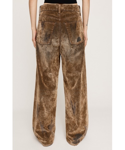 SLY（スライ）の「L/W VINTAGE FLOCKY DENIM PT ローウエスト ヴィンテージ フロッキー デニムパンツ（デニムパンツ・レディース・ブラウン・0/1/2）」の6枚目の写真