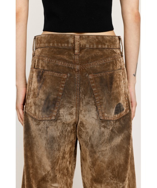 SLY（スライ）の「L/W VINTAGE FLOCKY DENIM PT ローウエスト ヴィンテージ フロッキー デニムパンツ（デニムパンツ・レディース・ブラウン・0/1/2）」の8枚目の写真