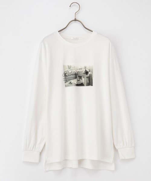 Honeys（ハニーズ）の「フォトチュニックＴシャツ（Tシャツ/カットソー・レディース・モカ/ピンク/ブラック/オフホワイト・L/LL/M/S）」の15枚目の写真