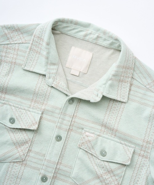 RVCA(ルーカ)の「RVCA メンズ VACANCY FLANNEL LS 長袖シャツ 【2025年秋冬モデル】/ルーカチェック柄長袖ネルシャツ(シャツ/ブラウス・メンズ・ライトオリーブ/ブラウン系その他・SMALL/MEDIUM/LARGE/X-LARGE)」の8枚目の写真