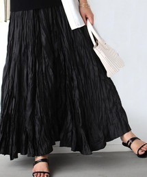 透けにくい！街歩きスカートワッシャー加工