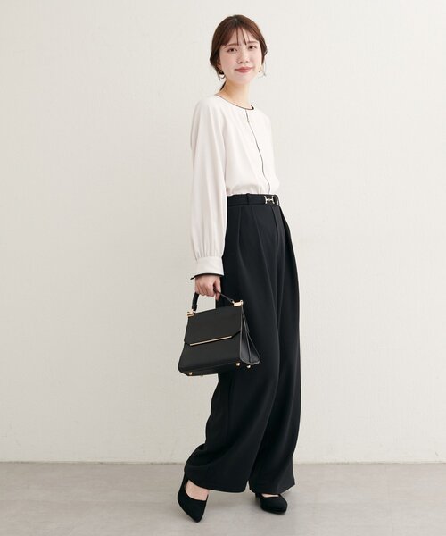 natural couture(ナチュラルクチュール)の「【WEB限定】バイカラー長袖ブラウス(シャツ/ブラウス・レディース・ネイビー/オフホワイト/サックスブルー/ピンクベージュ・FREE)」の14枚目の写真
