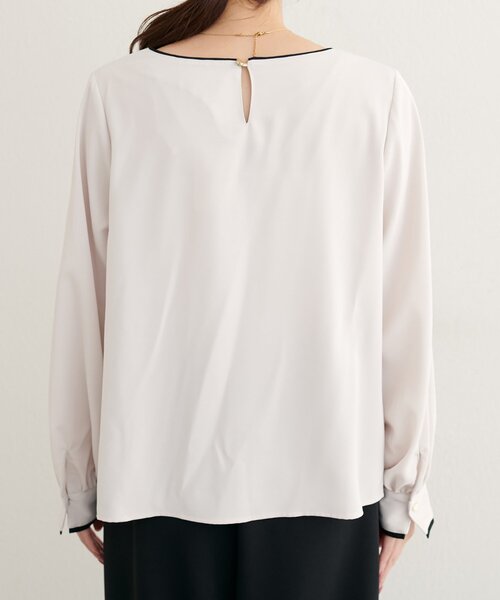 natural couture(ナチュラルクチュール)の「【WEB限定】バイカラー長袖ブラウス(シャツ/ブラウス・レディース・ネイビー/オフホワイト/サックスブルー/ピンクベージュ・FREE)」の17枚目の写真