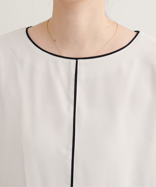 natural couture(ナチュラルクチュール)の「【WEB限定】バイカラー長袖ブラウス(シャツ/ブラウス・レディース・ネイビー/オフホワイト/サックスブルー/ピンクベージュ・FREE)」の9枚目の写真