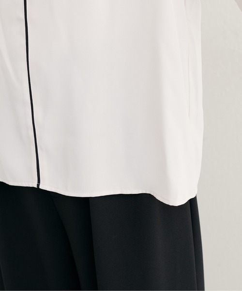 natural couture(ナチュラルクチュール)の「【WEB限定】バイカラー長袖ブラウス(シャツ/ブラウス・レディース・ネイビー/オフホワイト/サックスブルー/ピンクベージュ・FREE)」の10枚目の写真