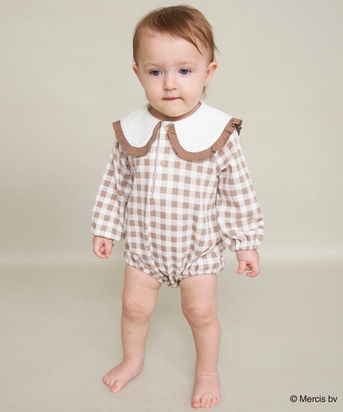 Miffy（ ミッフィー）の「【miffy/ミッフィー】おしりモチーフ長袖カバーオール（ロンパース・キッズ・ベージュ/ピンク・80/70）」の5枚目の写真