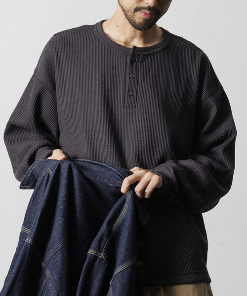 90s Quicksilver ワッフル　ヘンリーネックサーマル　ロングT L 90s Quicksilver ワッフル ヘンリーネックサーマル ロングT L