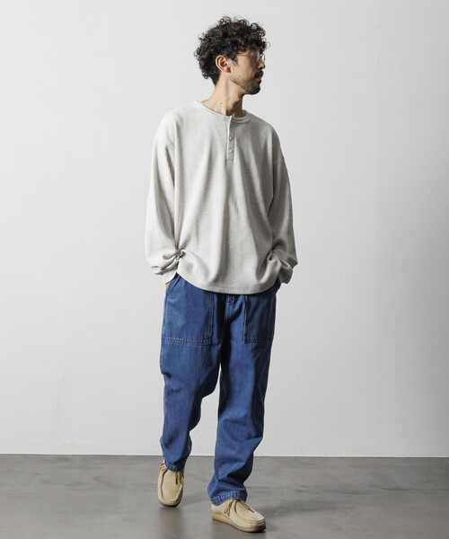 セール】限定展開 ビッグシルエット ロングスリーブ ワッフル サーマル