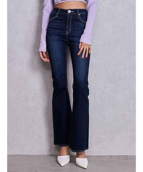 ハイウエストBASICフレアデニムパンツ（デニムパンツ）｜GYDA