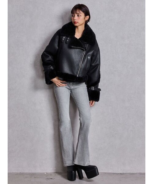 GYDA ハイウエストBASICフレアデニムパンツ　Sサイズ GYDA ハイウエストBASICフレアデニムパンツ Sサイズ インディゴ