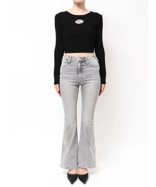 GYDA（ジェイダ）の「ハイウエストBASICフレアデニムパンツ（デニムパンツ・レディース・ライトブルー/インディゴブルー/グレー・X-SMALL/SMALL/MEDIUM）」の17枚目の写真