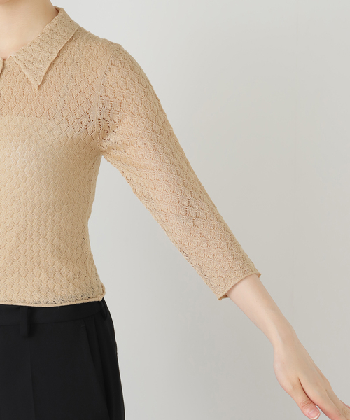 レーシーポロシャツニット（ニット/セーター）｜EDIT. FOR LULU