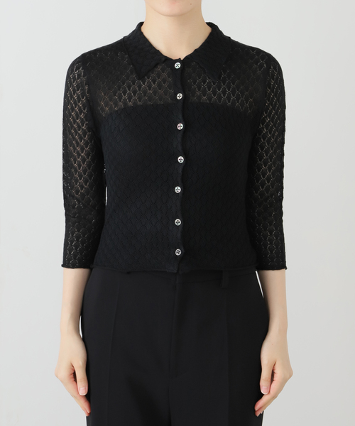 新品　EDIT.FOR LULU レーシーポロシャツニット レーシーポロシャツニット（ニット／セーター）｜EDIT.FOR LULU