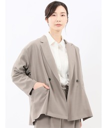 m.f.editorial（エムエフエディトリアル）の「【ストレッチ UVカット イージーケア】m.f.エディトリアル レディース ドライタッチ カルゼ シャツジャケット(セットアップ可能)（テーラードジャケット）」