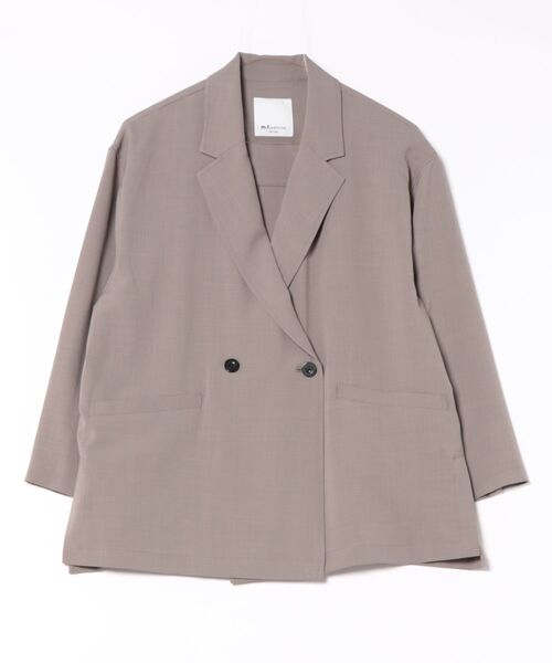 m.f.editorial(エムエフエディトリアル)の「【ストレッチ UVカット イージーケア】m.f.エディトリアル レディース ドライタッチ カルゼ シャツ ジャケット (セットアップ可能)(テーラードジャケット・レディース・ブラック/ベージュ・LARGE/MEDIUM)」の16枚目の写真