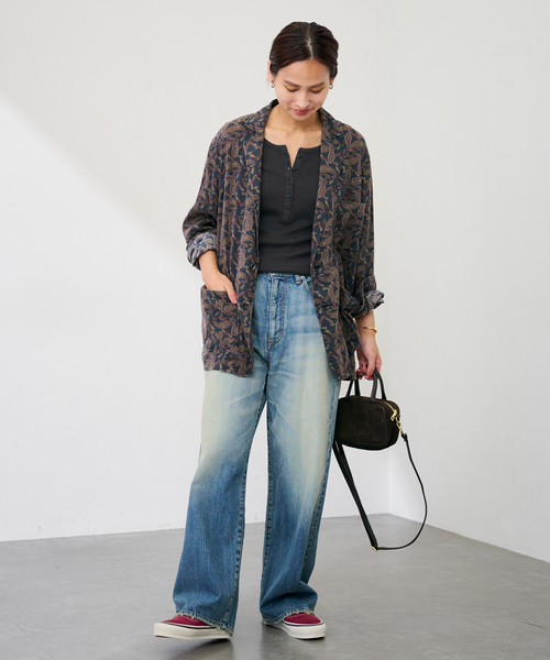 FREEMANS SPORTING CLUB(フリーマンズ スポーティング クラブ)の「FREEMANS SPORTING CLUB DOBSON SHIRT ジャケット(テーラードジャケット・レディース・ネイビー・FREE)」の2枚目の写真
