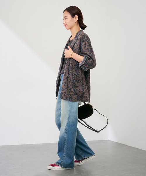 FREEMANS SPORTING CLUB(フリーマンズ スポーティング クラブ)の「FREEMANS SPORTING CLUB DOBSON SHIRT ジャケット(テーラードジャケット・レディース・ネイビー・FREE)」の3枚目の写真