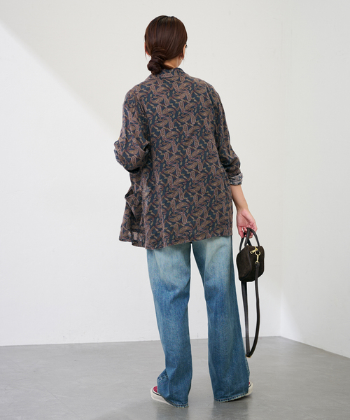 FREEMANS SPORTING CLUB(フリーマンズ スポーティング クラブ)の「FREEMANS SPORTING CLUB DOBSON SHIRT ジャケット(テーラードジャケット・レディース・ネイビー・FREE)」の4枚目の写真