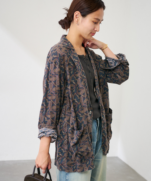 FREEMANS SPORTING CLUB(フリーマンズ スポーティング クラブ)の「FREEMANS SPORTING CLUB DOBSON SHIRT ジャケット(テーラードジャケット・レディース・ネイビー・FREE)」の7枚目の写真