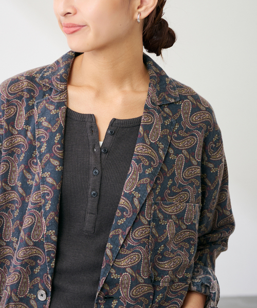 FREEMANS SPORTING CLUB(フリーマンズ スポーティング クラブ)の「FREEMANS SPORTING CLUB DOBSON SHIRT ジャケット(テーラードジャケット・レディース・ネイビー・FREE)」の9枚目の写真