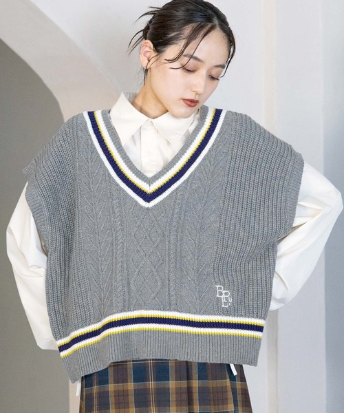 rene ニットベスト SENSE OF PLACE by URBAN RESEARCH セーター ニット ミックスヤーン